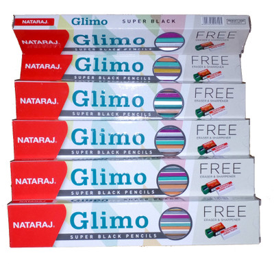 NATARAJ NATARAJ GLIMO SUPER BLACK PENCIL (PACK OF 100 PENCILS) Pencil(Set of 10, Multicolor)
