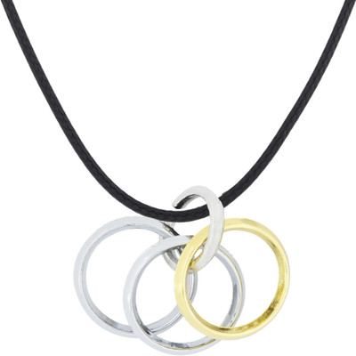 the jewelbox 4 Rings Gold-plated Stainless Steel Pendant Set
