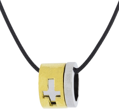the jewelbox 3D Cross Gold-plated Stainless Steel Pendant Set