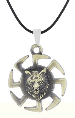 the jewelbox Lion Dragon Gold-plated Stainless Steel Pendant Set