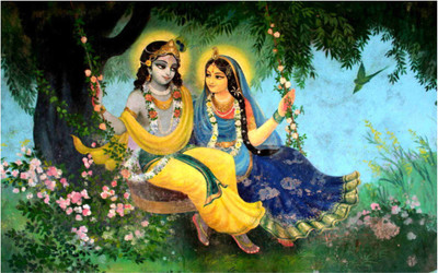 

Lord Shri Radhe Krishna Poster for Room Paper Print(12 inch X 18 inch, Rolled)
