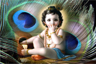 

Bal Krishna Poster for Room Paper Print(12 inch X 18 inch, Rolled)