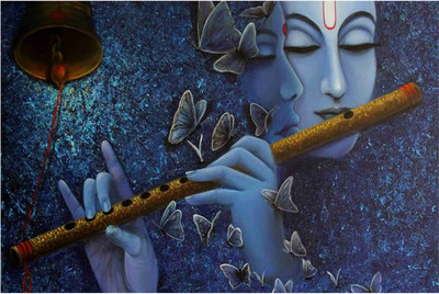 

Lord Shri Radhe Krishna Poster for Room Paper Print(12 inch X 18 inch, Rolled)