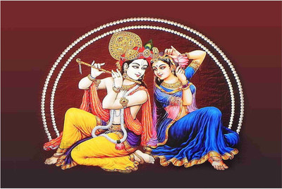 

Lord Shri Radhe Krishna Poster for Room Paper Print(12 inch X 18 inch, Rolled)
