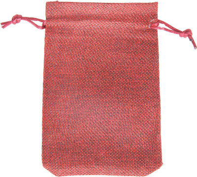 

Lifekrafts Jute Bag Potlis Pouches - 10 Pack - Red Colour Potli(Red)