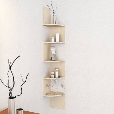 

all crafts art zig zag MDF Wall Shelf(Number of Shelves - 5, Clear)