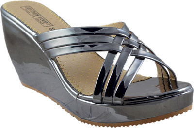 Leatherwood1 Women Silver Wedges