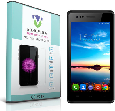 MOBIVIILE Tempered Glass Guard for Intex Aqua 4.5E(Pack of 1)