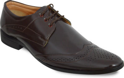 

Feetway Designer Brown Brogue Shoe Lace Up For Men(Brown
