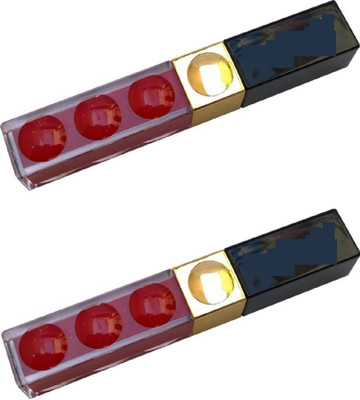 Half N Half Combo of 2pc Sparkling Sindoor, 7ml each Liquid(Red)