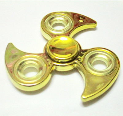 

BIGSALE786 Anti-Stress Metal Fidget Spinner With Ceramic Bearings (Chrome Plating)(Gold)