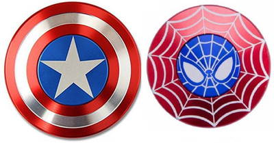 

Krypton Pack Of 2 Super Cool Super Hero Metal Fidget Hand Spinner Mini 2 Mint Spin Toy.(Multicolor)