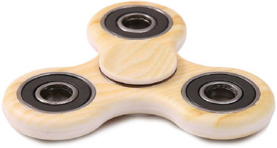 

onmart Hi-speed Wooden / Table Top Design / Texture Tri Fidget Spinner / Anti-Anxiety Hand Fidget Spinner(Yellow)