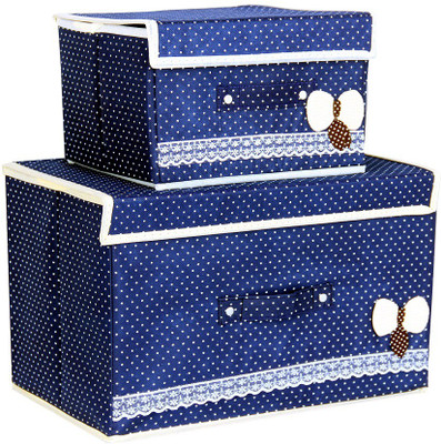 

FullHouz Polka Dots Set D Blue Storage Box(Multicolor)