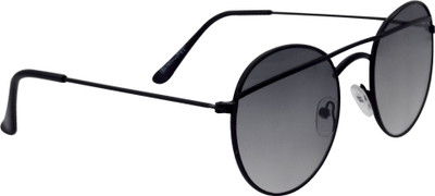 OCnik Round Sunglasses(For Men & Women, Black)