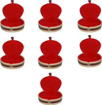 

Aadhya Multipurpose Bangle Box pack of 7 Vanity Box(Red)
