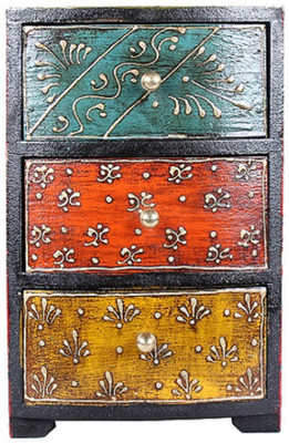 

APKAMART Handicraft Wooden Accessory Box - Multi Utility Box for Table Decoration and Gifts Makeup and Jewllery Vanity Box(Multicolor)