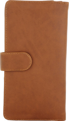 Fantosy Women Tan Artificial Leather Document Holder(6 Card Slots)