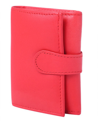 

JFC Girls Casual Red Genuine Leather Wallet(4 Card Slots)