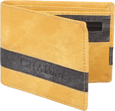 

CREATURE Men Yellow Artificial Leather Wallet(4 Card Slots)