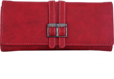 Fantosy Women Casual Red Artificial Leather Card Holder(5 Card Slots)