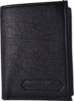 

fulten Men Black Genuine Leather Wallet(6 Card Slots)