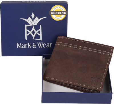 

Mark & Wear Men Brown Genuine Leather Wallet(9 Card Slots), Husky brown