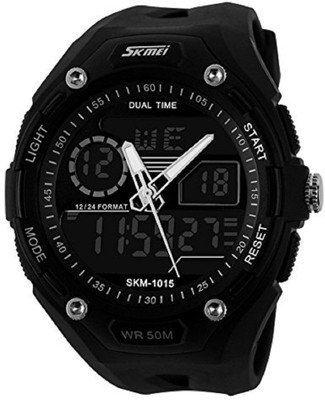 

Skmei Dual Time Multi-Funcitonal Analog Digital Wrist Watch Watch - For Men