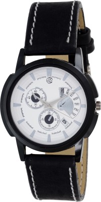 Fashionnow Black Strap And White Round Dial Men Watch Make In India Watch  - For Men   Watches  (Fashionnow)