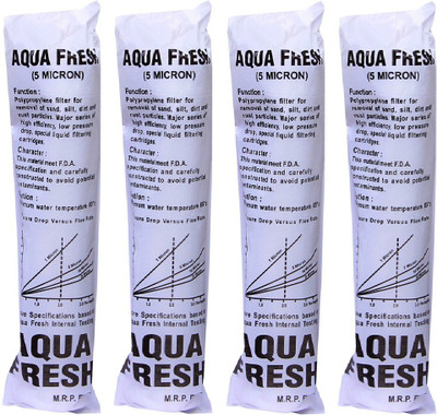 

BalRama 4pc 10inch Spun Candle Prefilter Inline PP Spun Sand Dust Dirt Remove Filter 5 Micron for RO UV UF Water Purifiers Solid Filter Cartridge(5, Pack of 4)