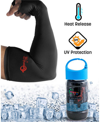 

myTVS Polyester Arm Sleeve For Men & Women(Free, Black)