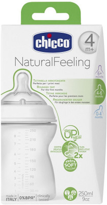 

Chicco Natural Feeling Bottle - 250 ml(White)