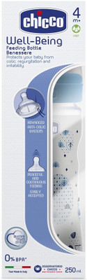 

Chicco Wellbeing PP Bottle - 250 ml(Blue)