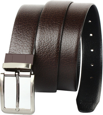 

CREATURE Men Casual Brown Genuine Leather Reversible Belt