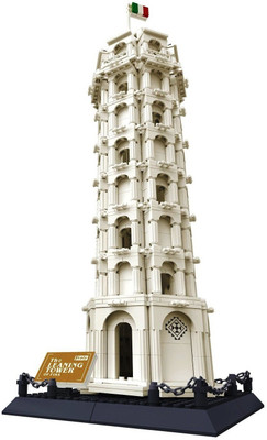 

Jaibros Wange Leaning Tower of Pisa Italy 1392 Pcs Building block construction set(Multicolor)