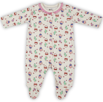 

FS MINI KLUB Baby Girls Multicolor Sleepsuit, Multi