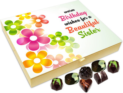 

Chocholik Gift Box - Warm Birthday Wishes For Beautiful Sister Chocolate Box - 20pc Truffles(240 g)