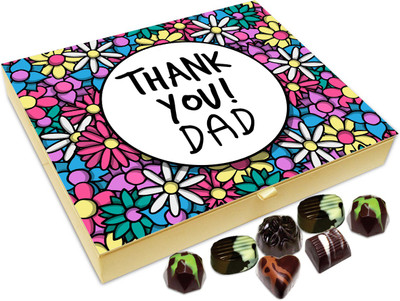 

Chocholik Gift Box - Thank You Dad For Teaching Me Important Lessons Chocolate Box - 20pc Truffles(240 g)