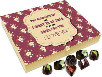 

Chocholik Gift Box - You Complete Me I Love You Chocolate Box - 20pc Truffles(240 g)