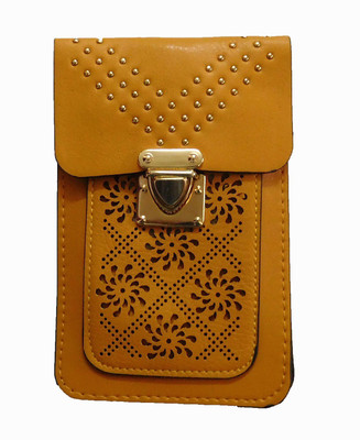 

SAMCO FAS Girls Casual Yellow Leatherette Sling Bag