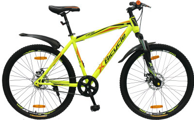 

X Bicycle Cliff 26Inches Single Speed Mountain Bike For Adults Neon Green & Yellow 26 T Mountain/Hardtail Cycle(Single Speed, Multicolor)