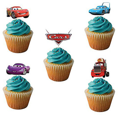 

PARTY PROPZ Multicolor CUP CAKE TOPPERS SET OF 14/ CAR BIRTHDAY DECORATION DECORATION/CAR PARTY SUPPLIES - 14 g