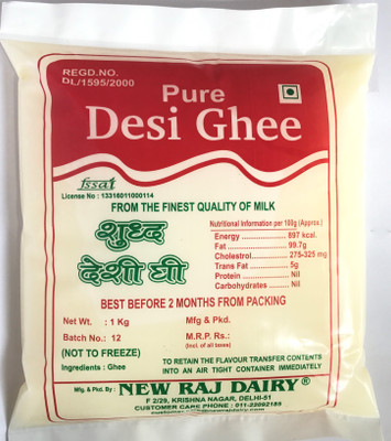 

New Raj Dairy Gold Standard Desi Ghee 1 kg Pouch
