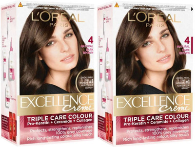 

L'Oreal Paris Excellence Cream Hair Color(Natural Dark Brown 4)