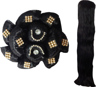 

RZ World Hair juda choti-55 Hair Accessory Set(Black)