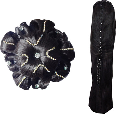 

RZ World Hair juda choti-33 Hair Accessory Set(Black)