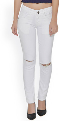Xee Slim Women White Jeans