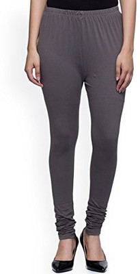 0-DEGREE Churidar Ethnic Wear Legging(Grey, Solid)