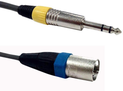 

Sonic Plumber 1/4 inch TRS Jack to XLR Male (15m) Cable(Black)