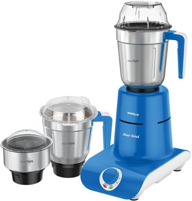 Havells Maxx grind 700 W Mixer Grinder(Blue, 3 Jars)